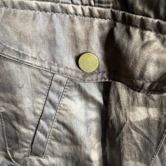 Zenergy by Chicos 3 Mottled Bronze Brown Zip Snap Pockets Cinch Waist Jacket-XL - Picture 6 of 14